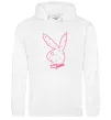 Женская толстовка (худи) PINK PLAYBOY Белый фото