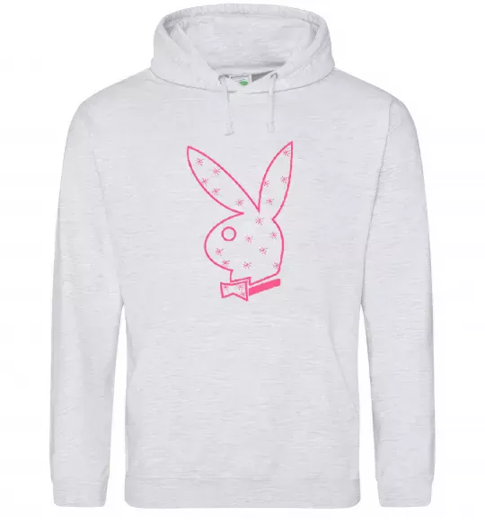 Женская толстовка (худи) PINK PLAYBOY Серый меланж фото