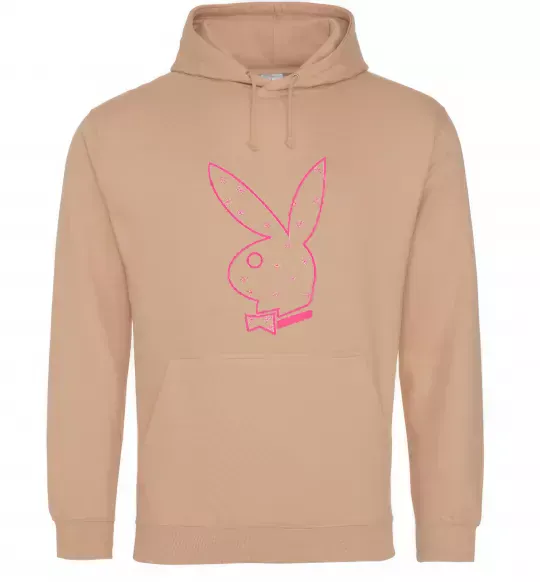 Женская толстовка (худи) PINK PLAYBOY Песочный фото