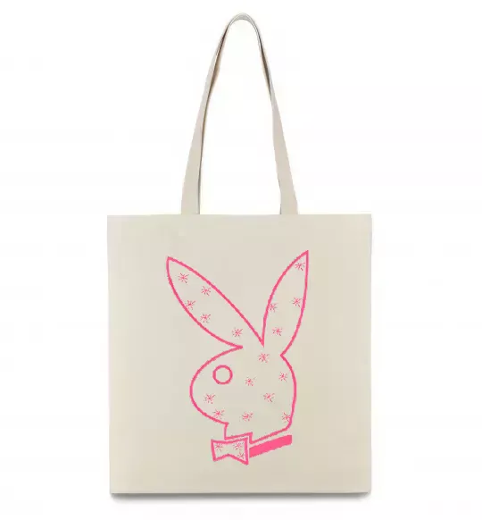 Еко-сумка PINK PLAYBOY Бежевий фото