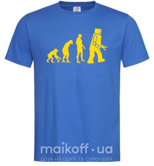 Чоловіча футболка ROBOT EVOLUTION Яскраво-синій фото