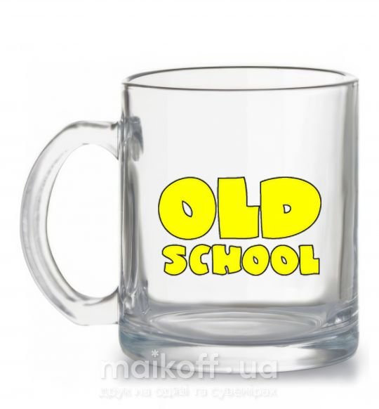 Чашка скляна OLD SCHOOL Прозорий фото