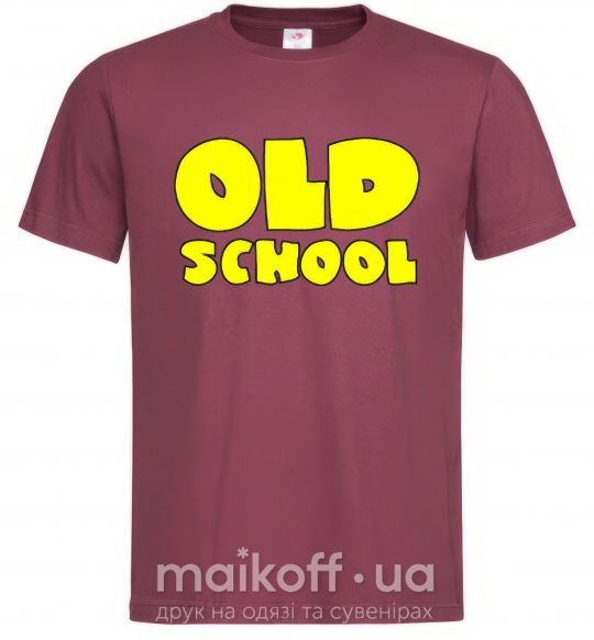 Мужская футболка OLD SCHOOL Бордовый фото