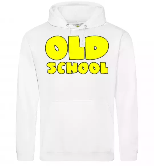 Чоловіча толстовка (худі) OLD SCHOOL Білий фото