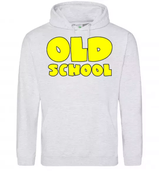 Чоловіча толстовка (худі) OLD SCHOOL Сірий меланж фото