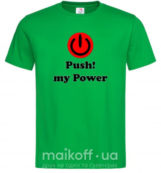 Чоловіча футболка PUSH MY POWER Зелений фото