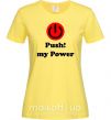 Женская футболка PUSH MY POWER Лимонный фото