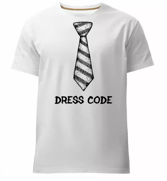 Мужская премиум футболка Dress code Белый фото