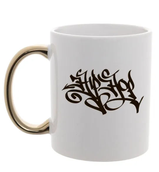 Чашка с цветной ручкой HIPHOP Золото фото