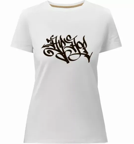 Жіноча преміум футболка HIPHOP Білий фото