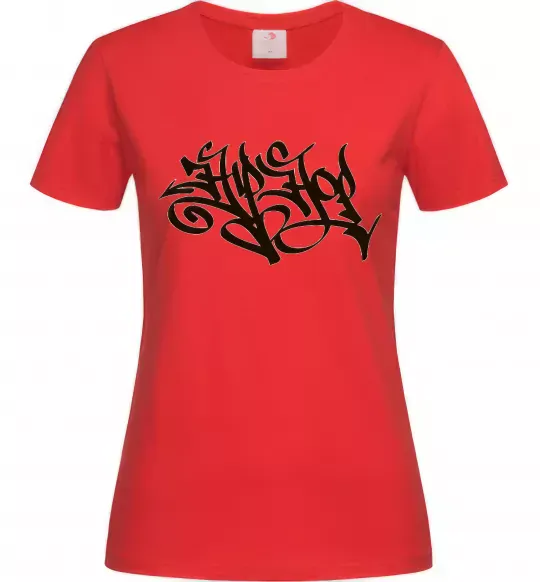 Женская футболка HIPHOP Красный фото