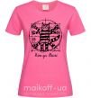 Жіноча футболка Кіт да Вінчі Яскраво-рожевий фото