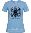 Жіноча футболка Кіт да Вінчі Блакитний фото