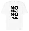 Футболка Оверсайз NO BRAIN - NO PAIN Белый фото