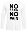 Реглан NO BRAIN - NO PAIN Білий фото