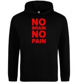 Женская толстовка (худи) NO BRAIN - NO PAIN