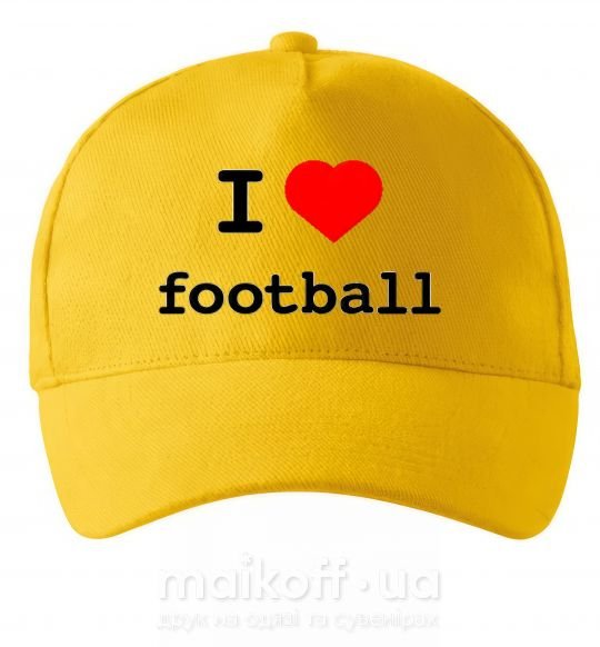 Кепка I LOVE FOOTBALL Солнечно желтый фото