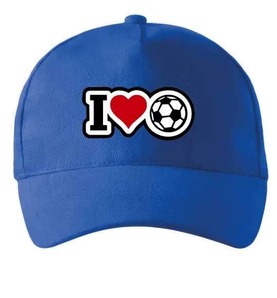Кепка I LOVE FOOTBALL Ярко-синий фото