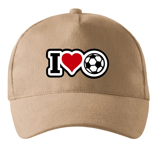 Кепка I LOVE FOOTBALL Песочный фото