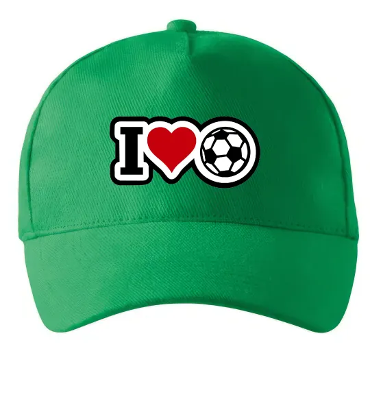 Кепка I LOVE FOOTBALL Зеленый фото