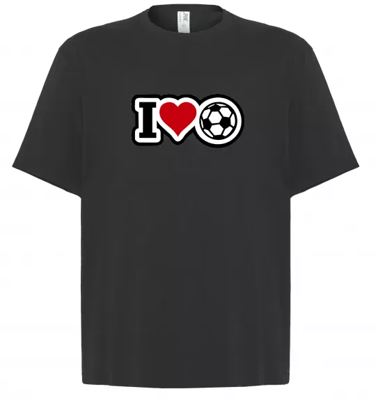 Футболка Оверсайз I LOVE FOOTBALL Чорний фото