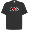 Футболка Оверсайз I LOVE FOOTBALL Чорний фото