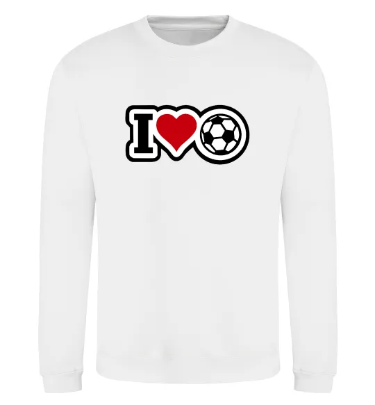 Свитшот I LOVE FOOTBALL Белый фото