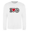 Свитшот I LOVE FOOTBALL Белый фото