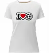Жіноча преміум футболка I LOVE FOOTBALL Білий фото