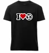 Чоловіча преміум футболка I LOVE FOOTBALL Чорний фото