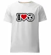 Чоловіча преміум футболка I LOVE FOOTBALL Білий фото