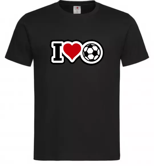 Мужская футболка I LOVE FOOTBALL Черный фото