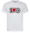 Мужская футболка I LOVE FOOTBALL Белый фото