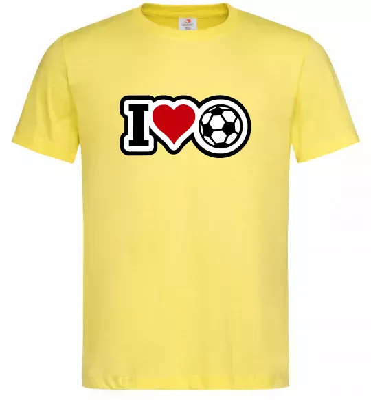 Мужская футболка I LOVE FOOTBALL Лимонный фото