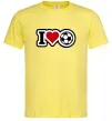 Мужская футболка I LOVE FOOTBALL Лимонный фото
