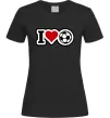 Жіноча футболка I LOVE FOOTBALL Чорний фото