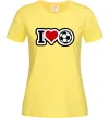 Жіноча футболка I LOVE FOOTBALL Лимонний фото