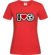 Жіноча футболка I LOVE FOOTBALL Червоний фото