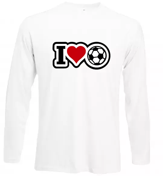 Лонгслив I LOVE FOOTBALL Белый фото