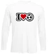 Лонгслив I LOVE FOOTBALL Белый фото