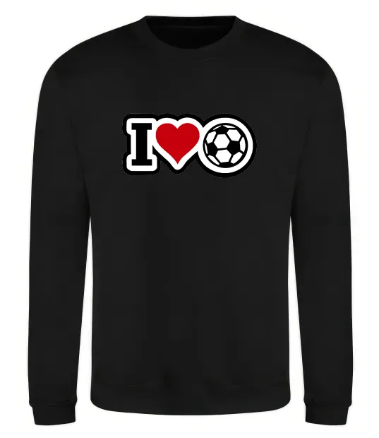 Світшот I LOVE FOOTBALL Чорний фото