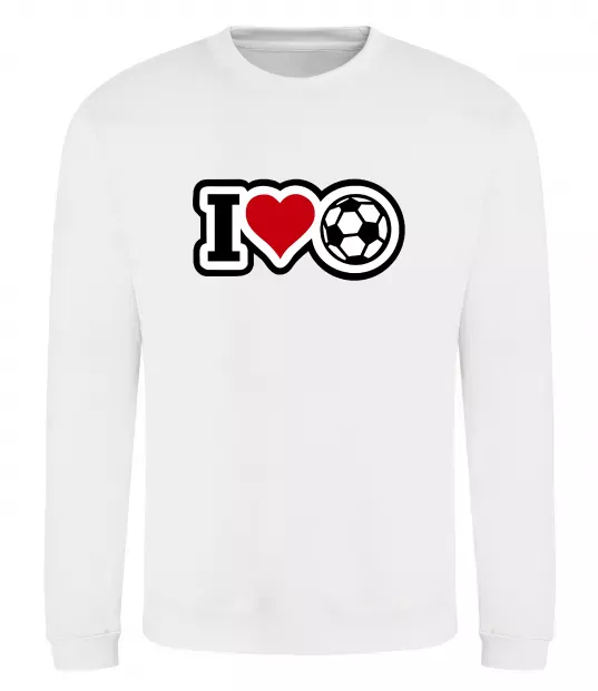 Світшот I LOVE FOOTBALL Білий фото