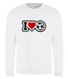 Світшот I LOVE FOOTBALL Білий фото