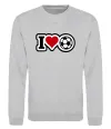 Світшот I LOVE FOOTBALL Сірий меланж фото