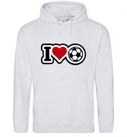 Мужская толстовка (худи) I LOVE FOOTBALL