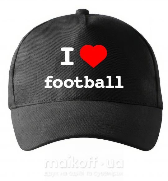 Кепка I LOVE FOOTBALL Чорний фото