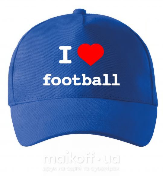 Кепка I LOVE FOOTBALL Ярко-синий фото