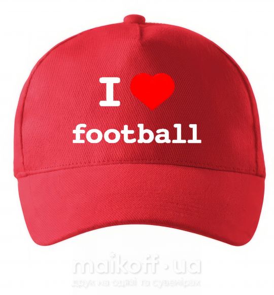 Кепка I LOVE FOOTBALL Красный фото
