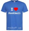 Чоловіча футболка I LOVE FOOTBALL Яскраво-синій фото