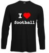 Лонгслів I LOVE FOOTBALL Чорний фото